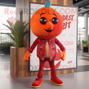 Rust hindbær maskot kostume...