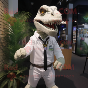 Hvid Tyrannosaurus maskot...