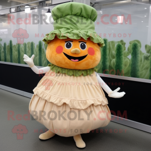 Peach Caesar Salad maskot...
