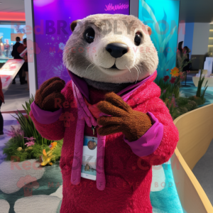 Magenta Otter mascotte...