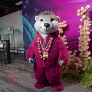 Magenta Otter mascotte...