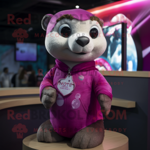 Magenta Otter mascotte...