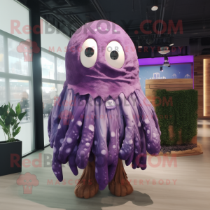 Purple Jellyfish mascotte...