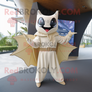 Beige Manta Ray mascot costume character dressed with a Suit Pants and Belts