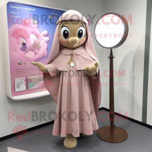 Solbrun rosa maskot drakt...