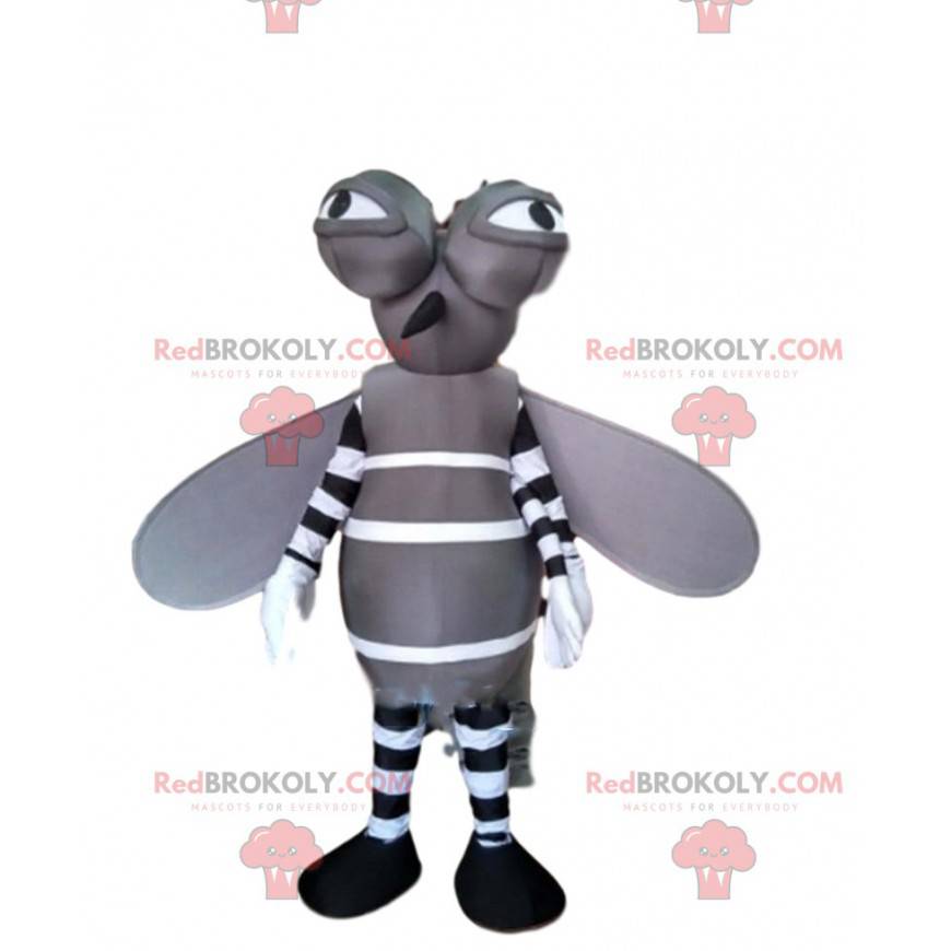 Mascote da fantasia do mosquito gigante. Traje de inseto