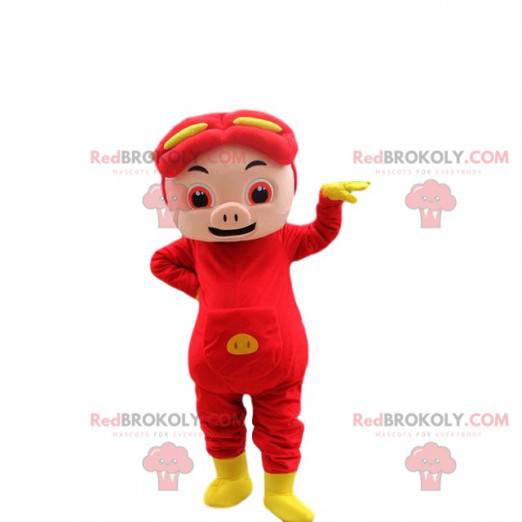 Baby pig mascot. Pig costume. Baby costume - Redbrokoly.com