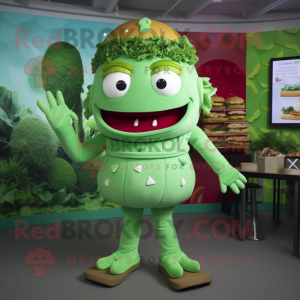 Green Burgers maskot kostym...