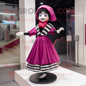 Magenta Mime maskotdräkt...