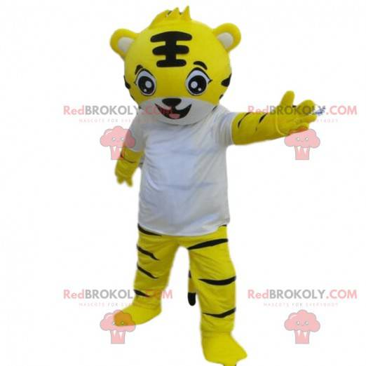 Tiger kostym, gul tiger maskot, katt kostym - Redbrokoly.com