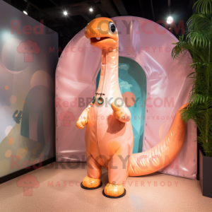 Peach Brachiosaurus maskot...