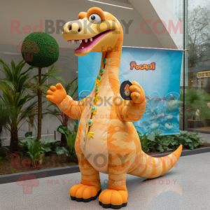 Peach Brachiosaurus maskot...