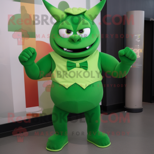 Green Devil maskot drakt...