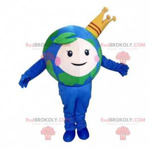 Mascotte planète Terre, costume Terre, déguisement globe Terre