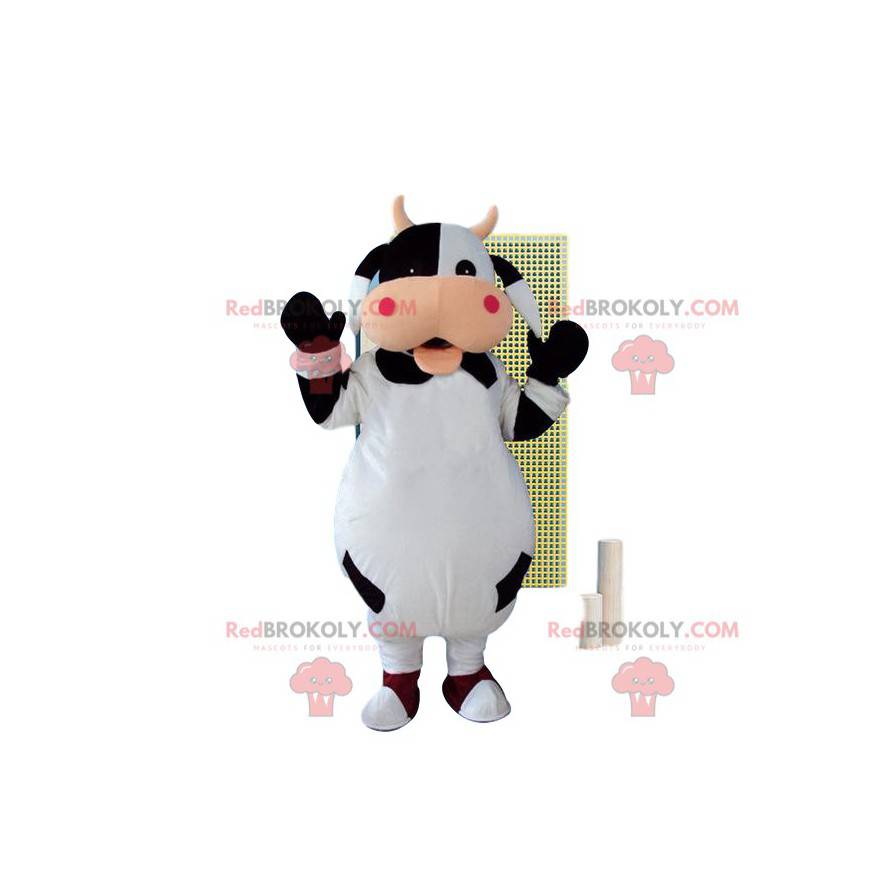 Mascotte de vache, costume de la ferme, déguisement bovin -