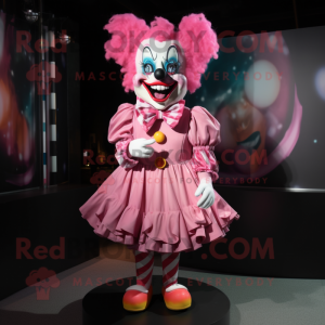 Pink Evil Clown maskot...