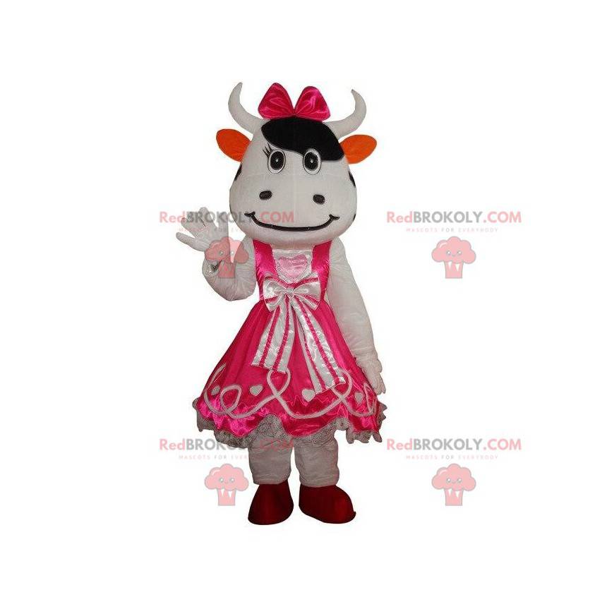 Elegant cow costume, female costume, farmer mascot -