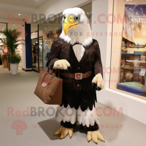 nan Bald Eagle mascot costume character dressed with a Empire Waist Dress and Handbags