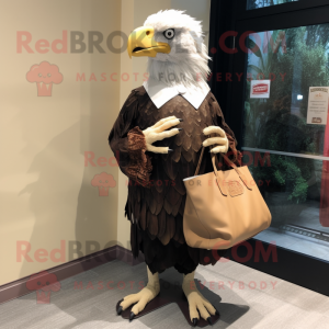nan Bald Eagle mascot costume character dressed with a Empire Waist Dress and Handbags