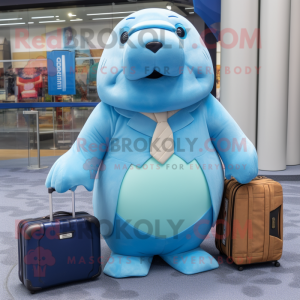 Sky Blue Walrus mascotte...