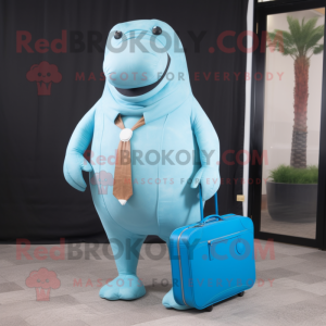 Sky Blue Walrus mascotte...