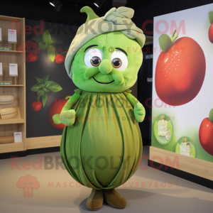 Olive Apple maskot kostym...