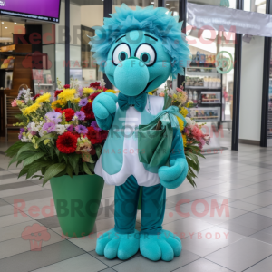 Teal Bouquet Of Flowers...