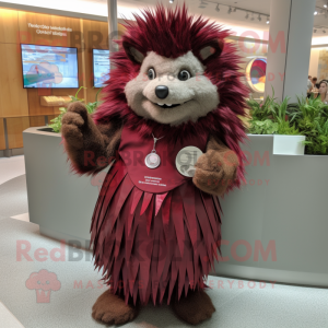 Maroon Porcupine mascotte...