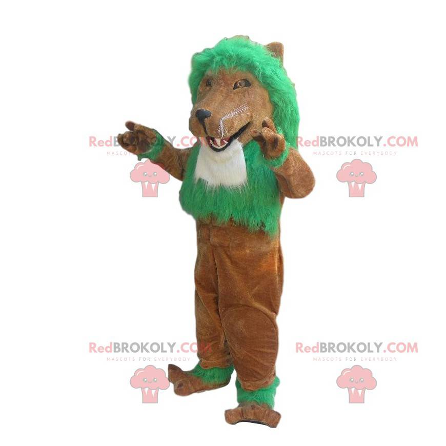 Brun løve maskot, løve kostume, løve kostume - Redbrokoly.com Brun løve maskot, løve kostume, løve kostume - Redbrokoly.com