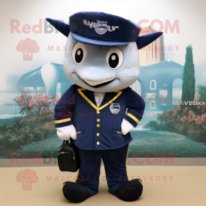 Navy Ray maskot drakt figur...