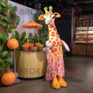 Peach Giraffe maskot...