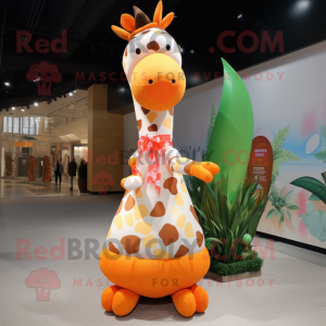 Peach Giraffe maskot...