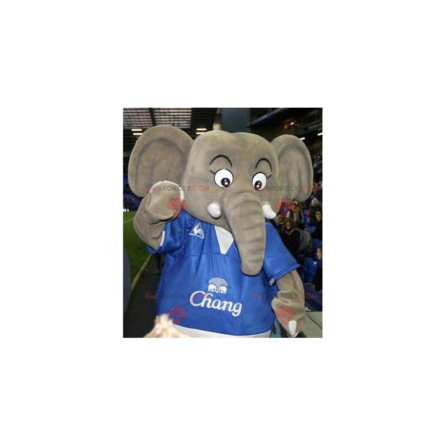 Mascota elefante gris grande - Redbrokoly.com