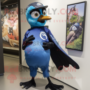 Black Blue Jay maskot drakt...