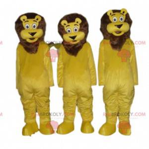 3 mascotte leone, costume felino, costume giungla -