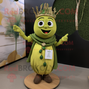 Olive King maskot kostume...