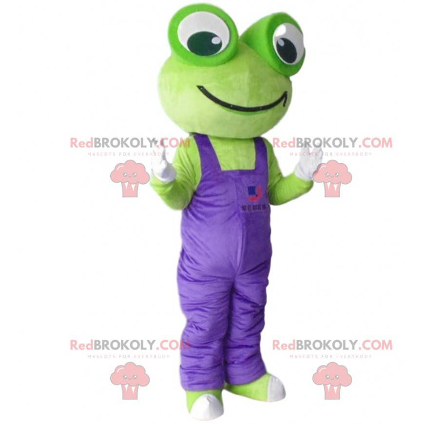 Mascotte de grenouille rigolote, costume amusant de grenouille