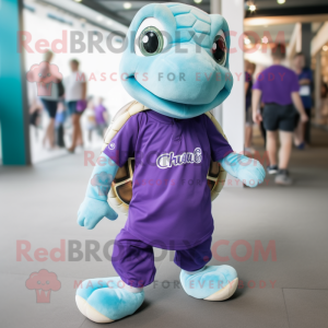 Purple Sea Turtle maskot...