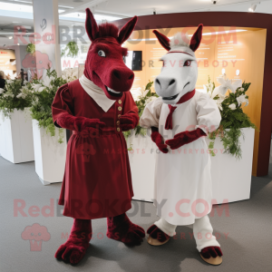 Maroon Donkey maskot...