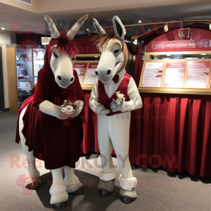 Maroon Donkey maskot...