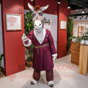 Maroon Donkey maskot...