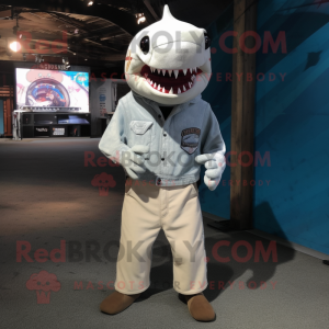 White Shark maskot kostume...