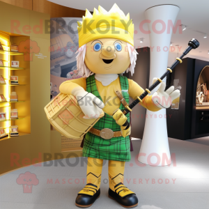 Gouden doedelzak mascotte...
