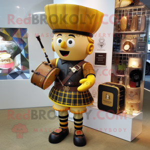 Gouden doedelzak mascotte...