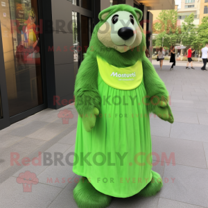 Lime Green Marmot mascotte...