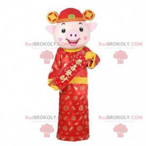 Mascota de signo chino, disfraz de cerdo, disfraz de cerdo -
