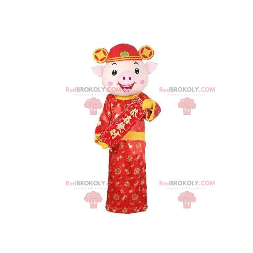 Mascotte signe chinois, déguisement de cochon, costume de porc
