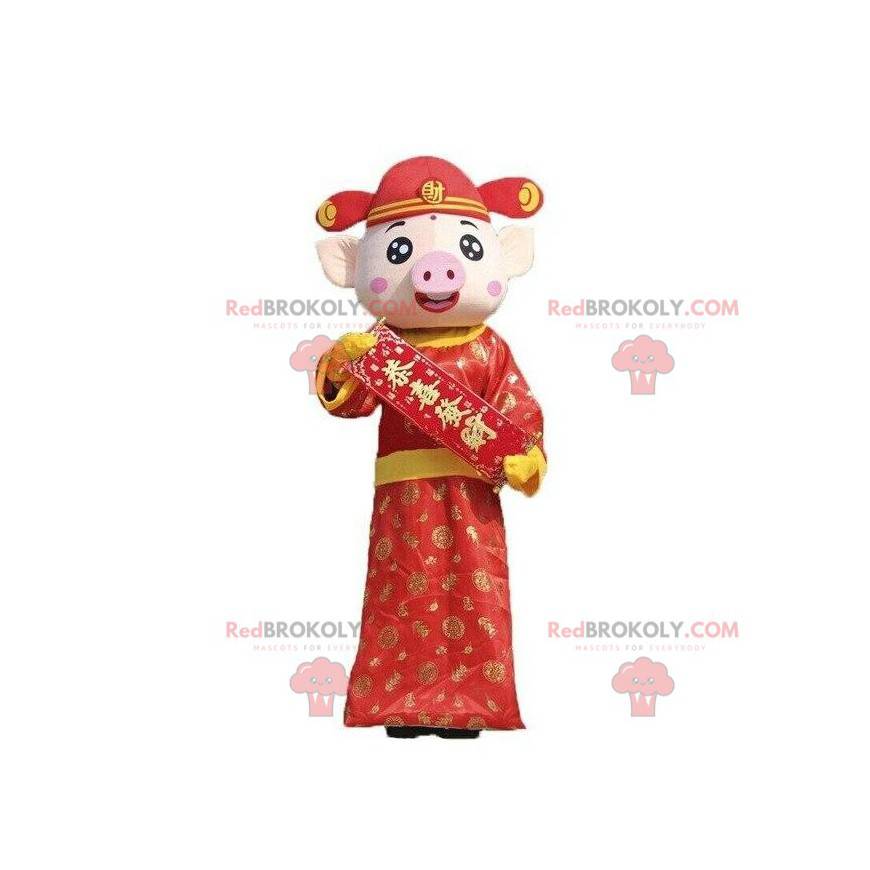 Mascote do zodíaco chinês, fantasia de porco, fantasia de porco