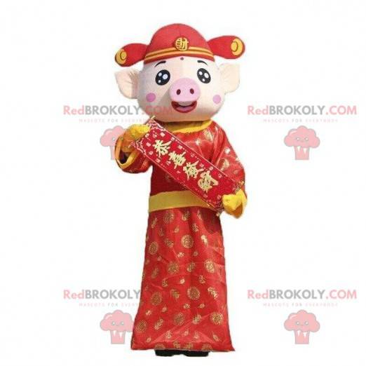 Mascotte dello zodiaco cinese, costume da maiale, costume da