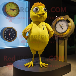 Gold Canary maskot kostume...